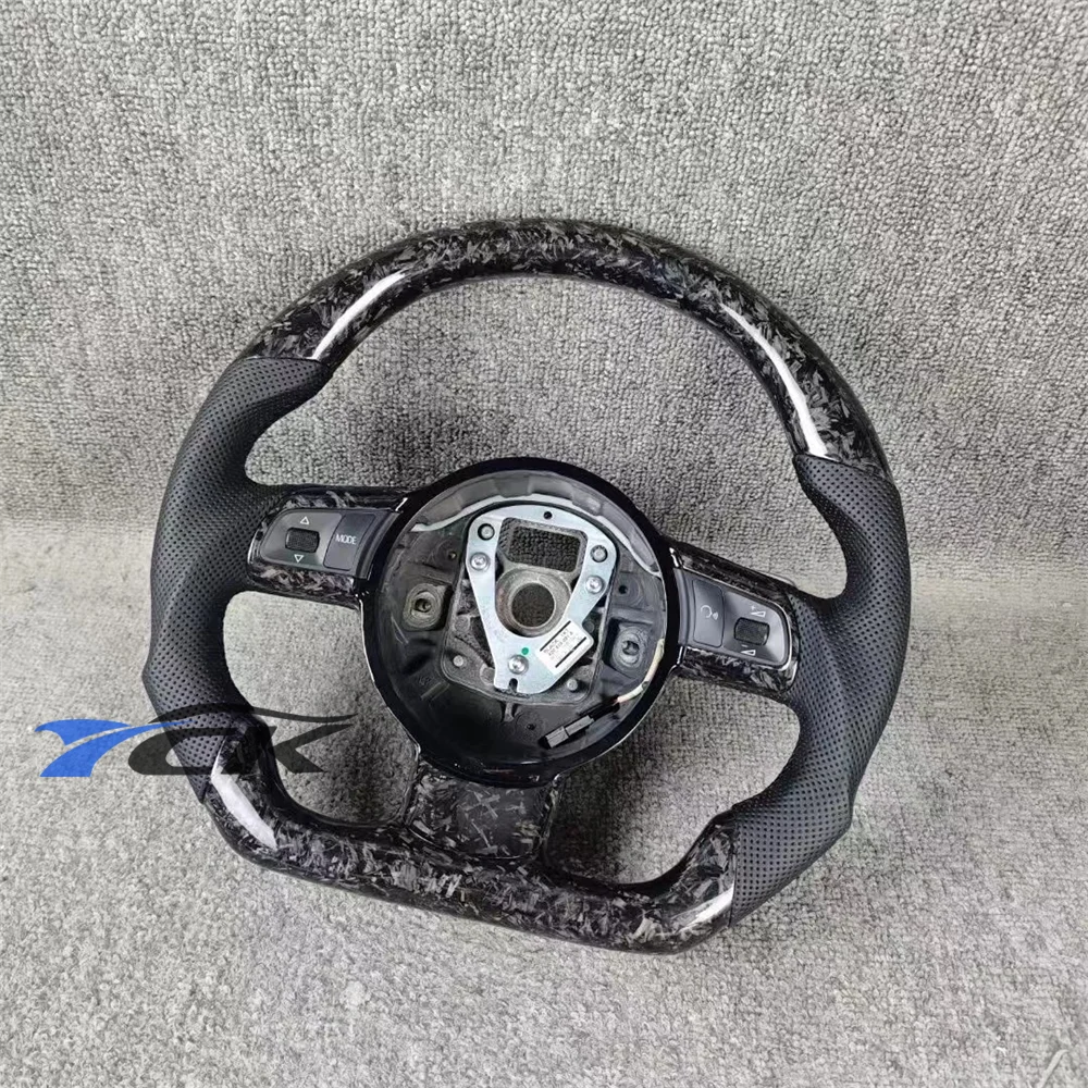 Custom Black Forged Carbon Fiber Black Leather Steering Wheel for Audi TT R8 2008-2015 car accessories
Custom Black Forged Carbon Fiber Black Leather Steering Wheel for Audi TT R8 2008-2015 car accessories