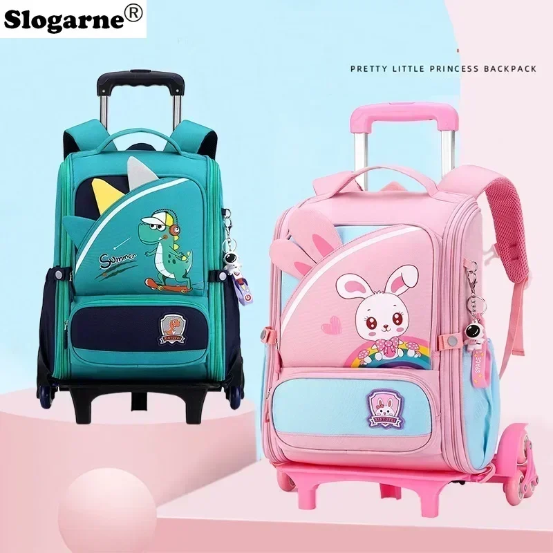 Children's Fashion Cartoon School Bags with 6 Wheels Trolley Backpack Teenagers Girls Rolling Backpack Students Kids Backpack
Children's Fashion Cartoon School Bags with 6 Wheels Trolley Backpack Teenagers Girls Rolling Backpack Students Kids Backpack