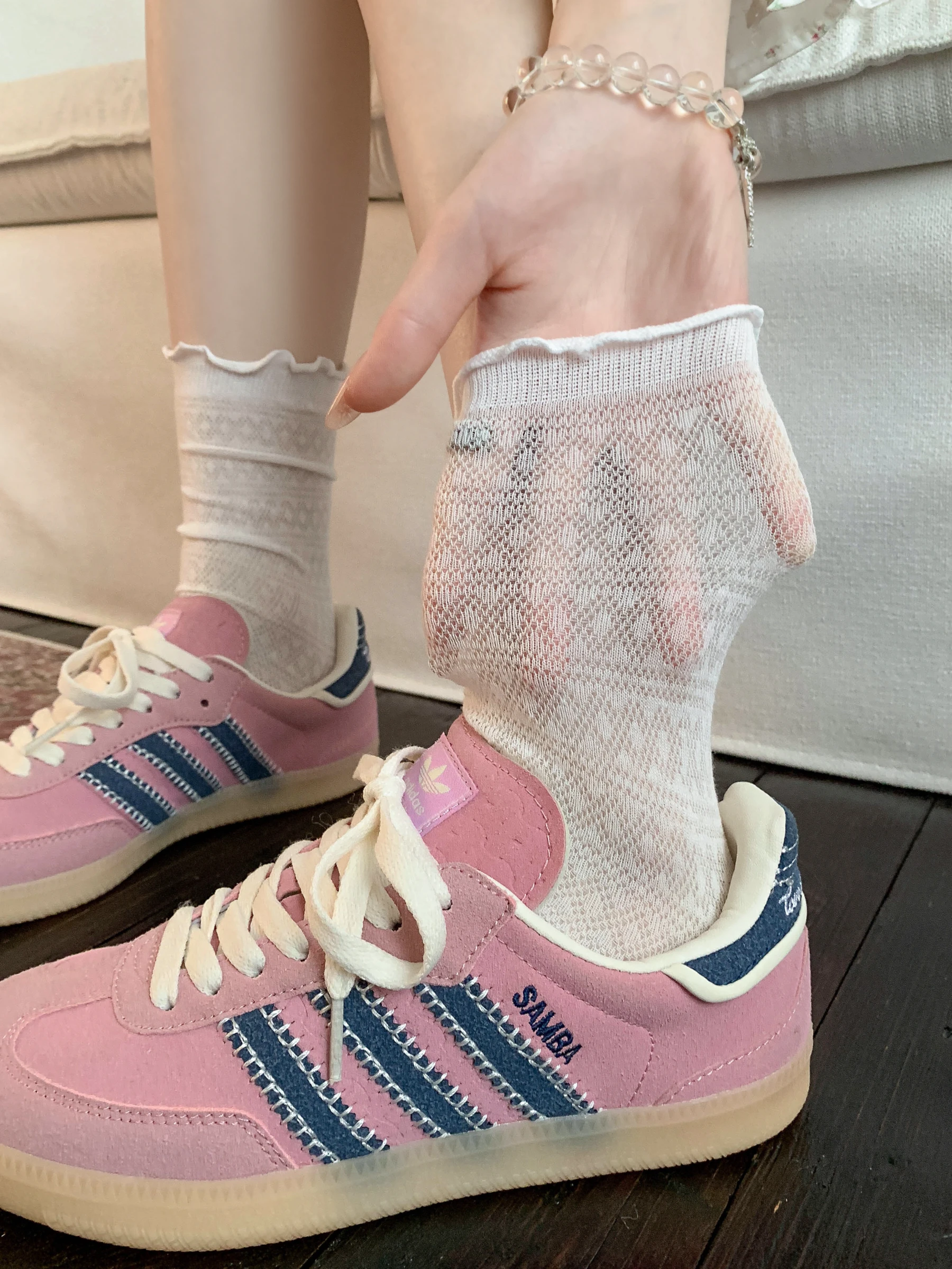 Pure Cotton Lace Edged Socks Women's Mid-Calf Summer Thin Style Miu Stack Socks Long Tube Ballet Style Breathable Moisture Wi...
Pure Cotton Lace Edged Socks Women's Mid-Calf Summer Thin Style Miu Stack Socks Long Tube Ballet Style Breathable Moisture Wi...