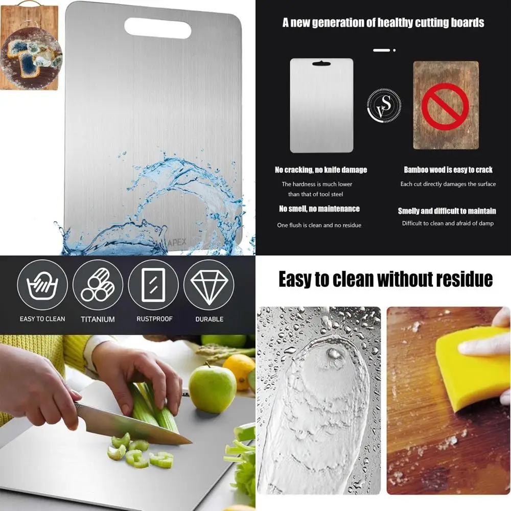 Титановая двухсторонняя разделочная доска от Apex: кухонный инструмент премиум-класса для нарезки овощей и мяса
Титановая двухсторонняя разделочная доска от Apex: кухонный инструмент премиум-класса для нарезки овощей и мяса