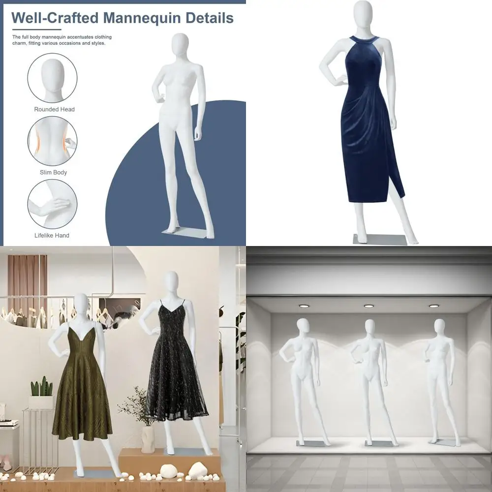 70 Inch Female Full Body Mannequin with Metal Base for Fashion Display and Retail Stand
70 Inch Female Full Body Mannequin with Metal Base for Fashion Display and Retail Stand