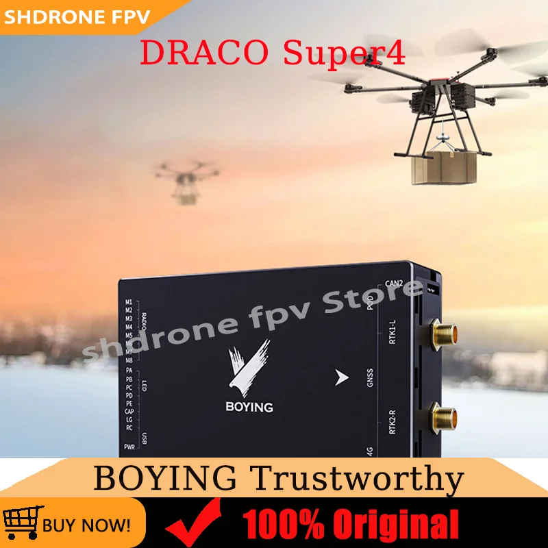 BOYING DRACO Super4 Industrial Flight Control Support Battery Voltage 12-28S Power Consumption Less Than 5w for RC Drone
BOYING DRACO Super4 Industrial Flight Control Support Battery Voltage 12-28S Power Consumption Less Than 5w for RC Drone