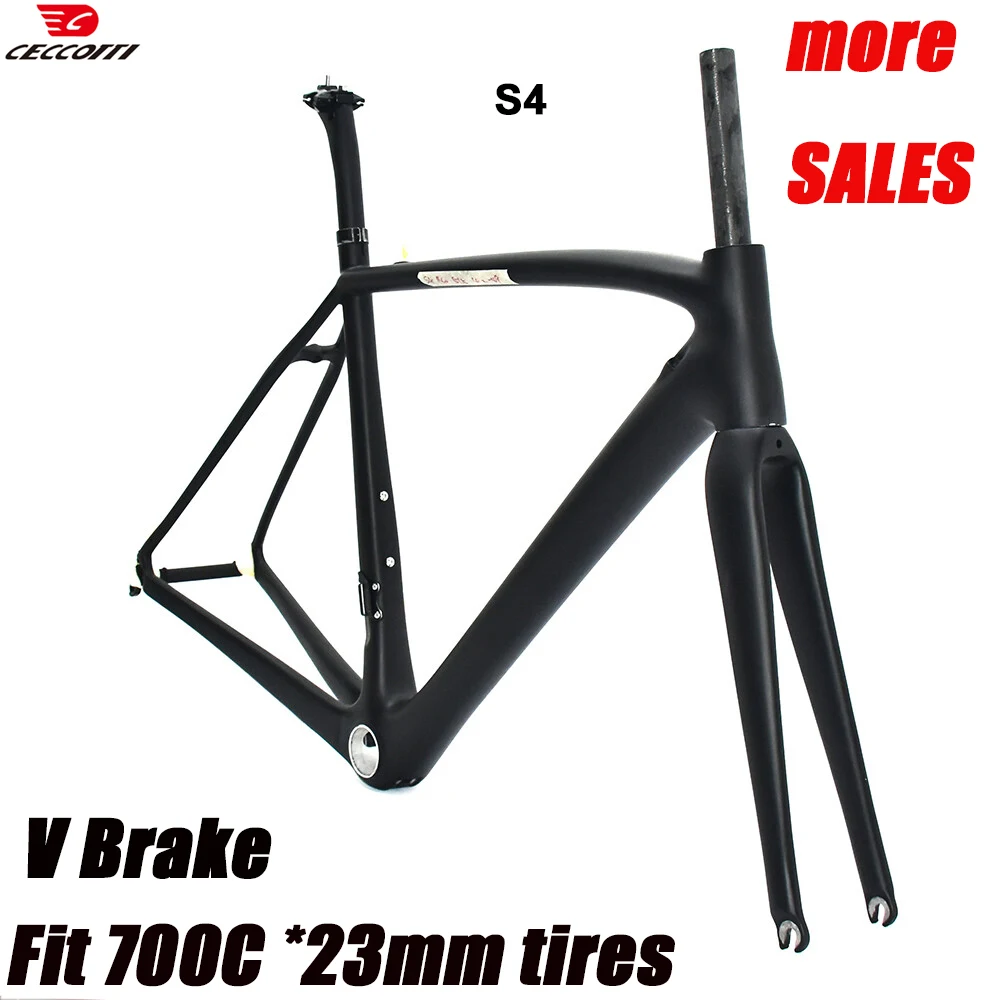 Больше продаж Полностью карбоновая рама шоссейного велосипеда подходит для колес 700C и шины 23 мм с V-образным тормозом Велосипедная рама PF30 Прессовые рамы CECCOTTI S4
Больше продаж Полностью карбоновая рама шоссейного велосипеда подходит для колес 700C и шины 23 мм с V-образным тормозом Велосипедная рама PF30 Прессовые рамы CECCOTTI S4