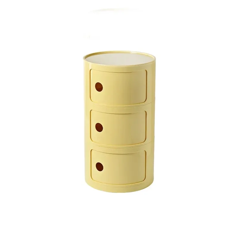 Medieval style edge table modern minimalist circular plastic small unit bedside storage cabinet
Medieval style edge table modern minimalist circular plastic small unit bedside storage cabinet