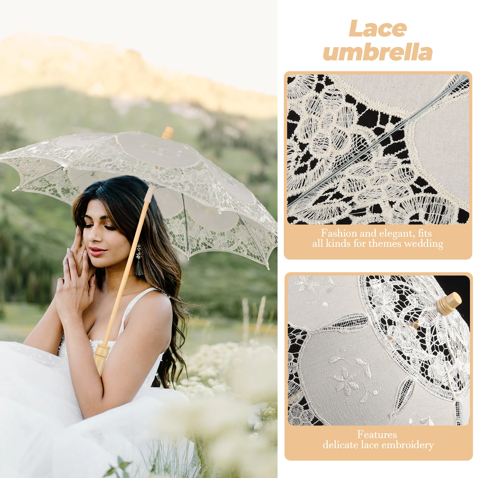 Decorative Craft Umbrella Large Black Bridal Parasol for Photography Props Vintage Lace Wedding Party DIY Decorations Parasol
Decorative Craft Umbrella Large Black Bridal Parasol for Photography Props Vintage Lace Wedding Party DIY Decorations Parasol