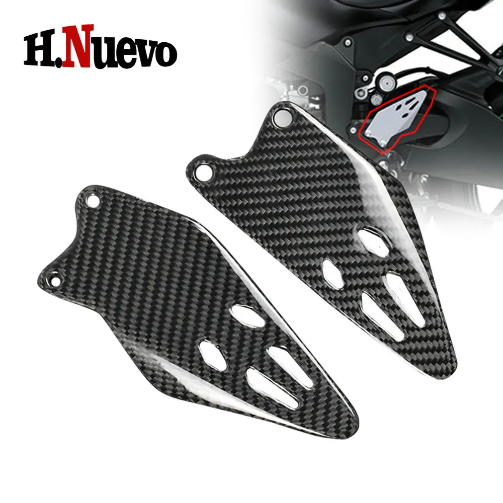 Motorcycle Real Carbon Fiber Motorcycle Accessories Fairing Heel Guards Plates Foot Rests For Kawasaki ZX6R 2019-2025 2023 2024
Motorcycle Real Carbon Fiber Motorcycle Accessories Fairing Heel Guards Plates Foot Rests For Kawasaki ZX6R 2019-2025 2023 2024