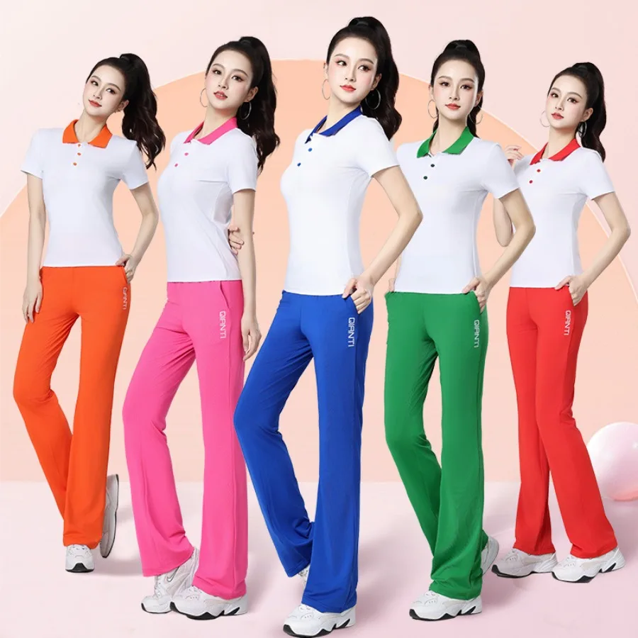 Square Dance Clothing New Style Fashion Polo Collar Casual Sportswear Spring and Summer Short-sleeved Dance Group Clothing Set
Square Dance Clothing New Style Fashion Polo Collar Casual Sportswear Spring and Summer Short-sleeved Dance Group Clothing Set