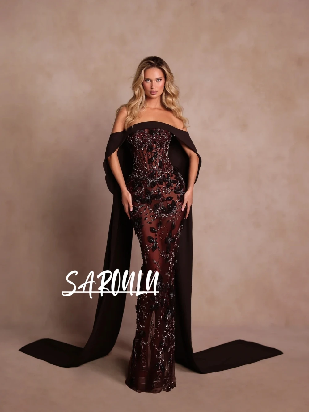 2026 Brown Sexy Evening Dress Handmade Crystals Floral Prom Gown With Shawl Customized Luxury Chic Corset Banquet Party Wear
2026 Brown Sexy Evening Dress Handmade Crystals Floral Prom Gown With Shawl Customized Luxury Chic Corset Banquet Party Wear