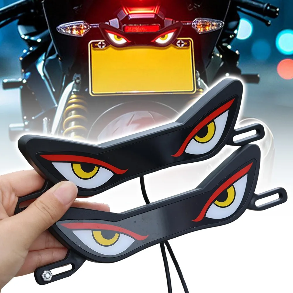 Motorcycle Devil Eye License Plate Light LED Flowing Turn Signal Indicator Universal Waterproof E-Bike Scooter Decor Tail Lamp
Motorcycle Devil Eye License Plate Light LED Flowing Turn Signal Indicator Universal Waterproof E-Bike Scooter Decor Tail Lamp