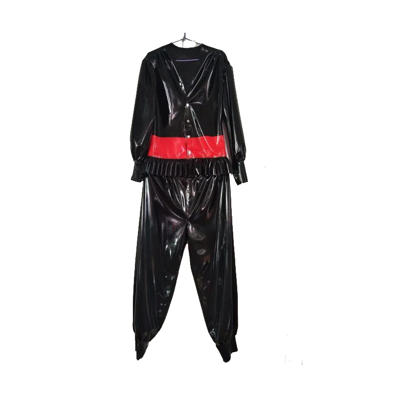 Cyber Cool! 100% Rubber Black-Red Contrast Latex Uniform Set - 0.38mm Snug Zentai Shirt & Pants Suit
Cyber Cool! 100% Rubber Black-Red Contrast Latex Uniform Set - 0.38mm Snug Zentai Shirt & Pants Suit