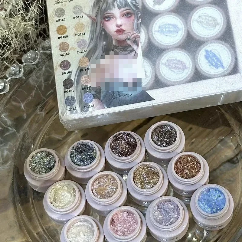 12 шт., 2 г, яркая сказочная пудра, крем для ногтей, твердый пигмент, кристалл, материал для ногтей, Аврора, хромированная блестящая паста, очаровательная маникюрная вспышка
12 шт., 2 г, яркая сказочная пудра, крем для ногтей, твердый пигмент, кристалл, материал для ногтей, Аврора, хромированная блестящая паста, очаровательная маникюрная вспышка