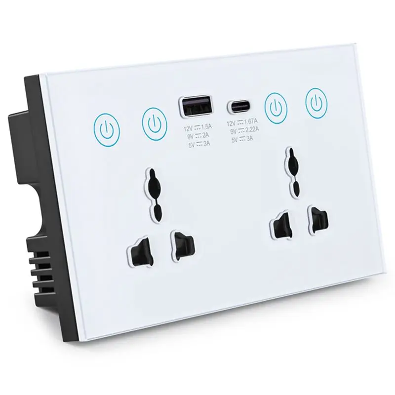 Универсальная вилка FIZP EU UK US Tuya, умная розетка с розеткой USB и портом Type-C Smart Life
Универсальная вилка FIZP EU UK US Tuya, умная розетка с розеткой USB и портом Type-C Smart Life