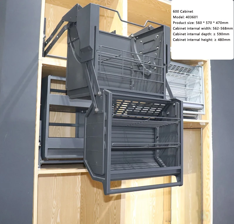 Refrigerator top cabinet double body lifting pull basket double layer hanging cabinet pull-down elevator kitchen storage rack
Refrigerator top cabinet double body lifting pull basket double layer hanging cabinet pull-down elevator kitchen storage rack