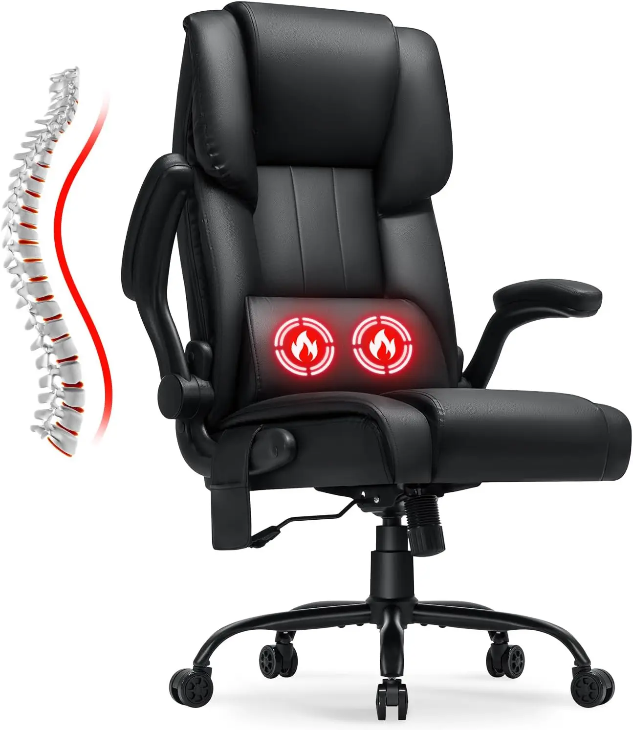 Executive Office Chair With Massage And Heat Heavy Duty Metal Base Desk Chairs With Lumbar Support High Ba Ergonomic Home
Executive Office Chair With Massage And Heat Heavy Duty Metal Base Desk Chairs With Lumbar Support High Ba Ergonomic Home