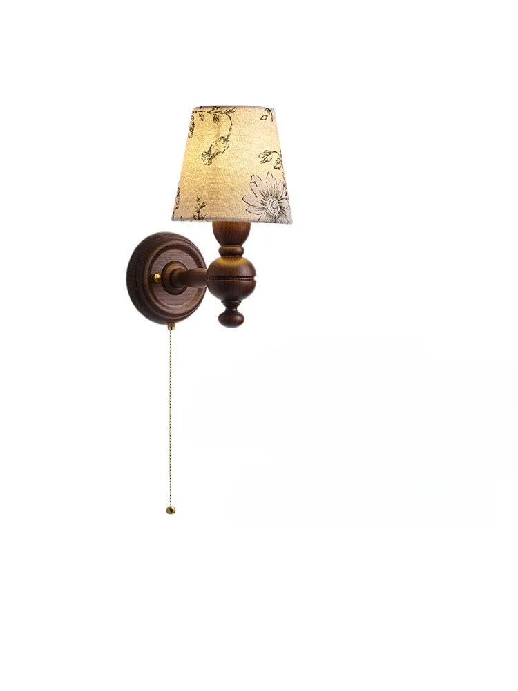 Wall lamp creative American retro new Chinese bedside atmosphere living room background wall light with pull wire switch
Wall lamp creative American retro new Chinese bedside atmosphere living room background wall light with pull wire switch