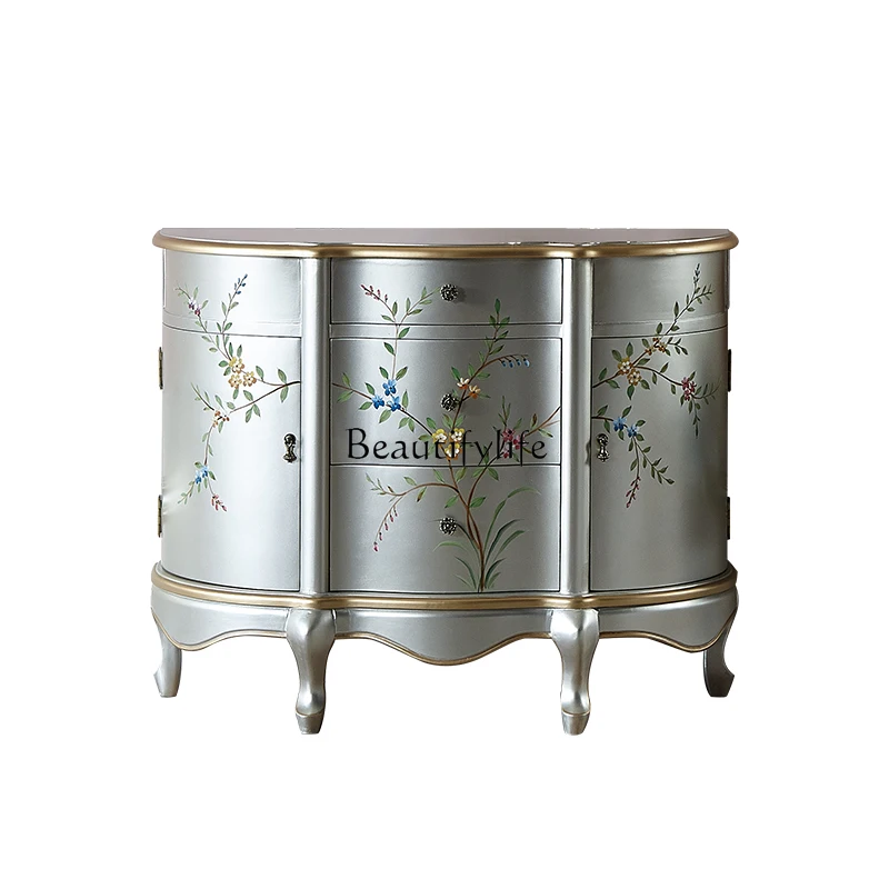 European-style painted entrance cabinet light luxury solid wood dining side cabinet entryAmerican-style foyer decorative cabinet
European-style painted entrance cabinet light luxury solid wood dining side cabinet entryAmerican-style foyer decorative cabinet