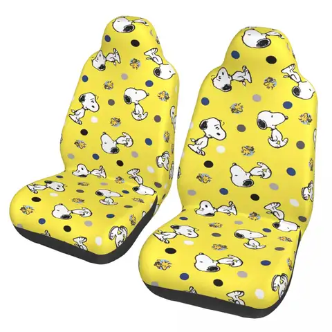 Yellow Snoopys Woodstock Universal Car Seat Cover for most cars Women Cartoon Car Seat Cushion Polyester Fishing
