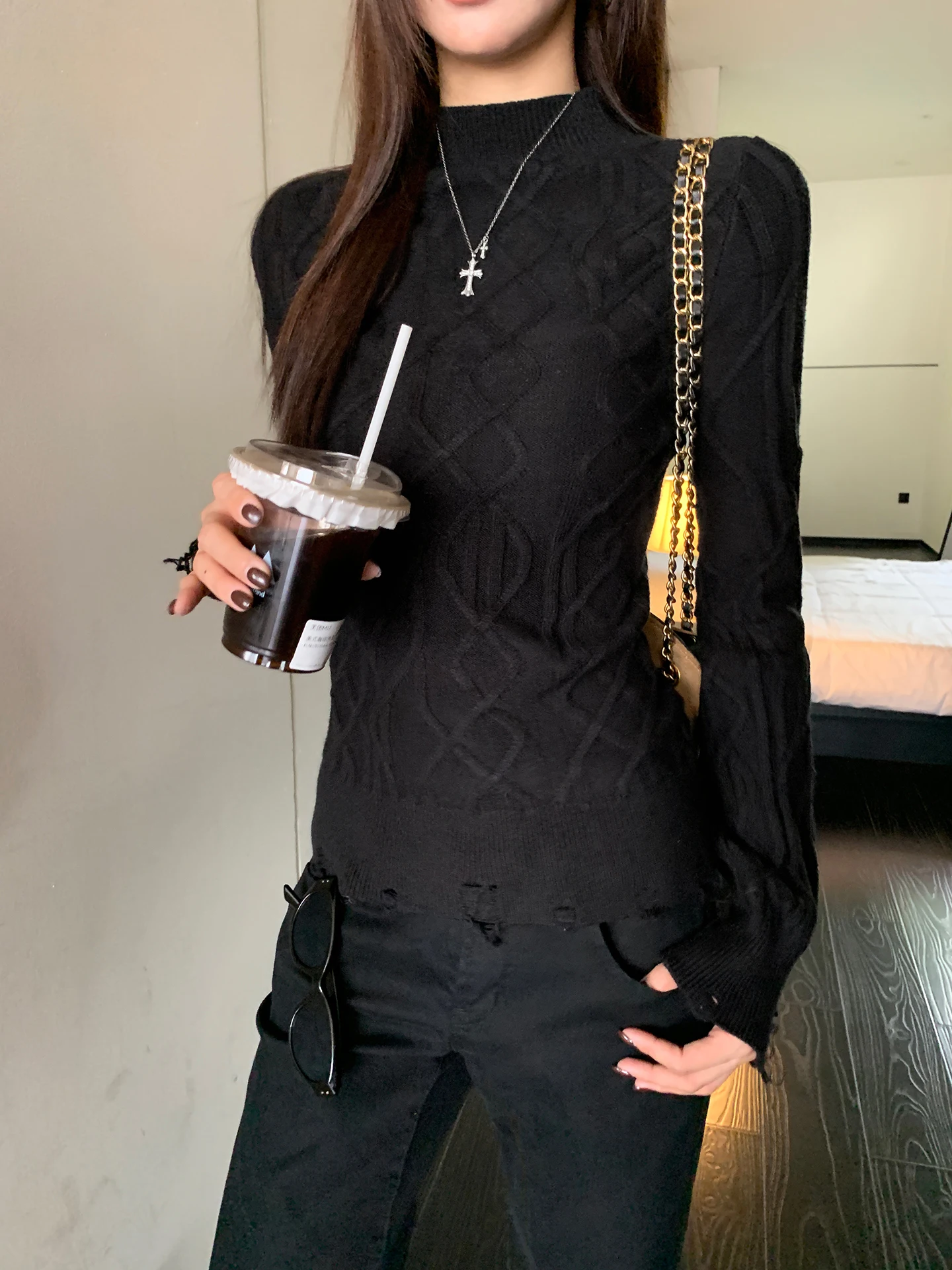 Slim Fit Women's Knitwear Bla Innerwear Outerwear Winter Faionable Top Commute Sle Long Sve Crew Ne Pullover
Slim Fit Women's Knitwear Bla Innerwear Outerwear Winter Faionable Top Commute Sle Long Sve Crew Ne Pullover