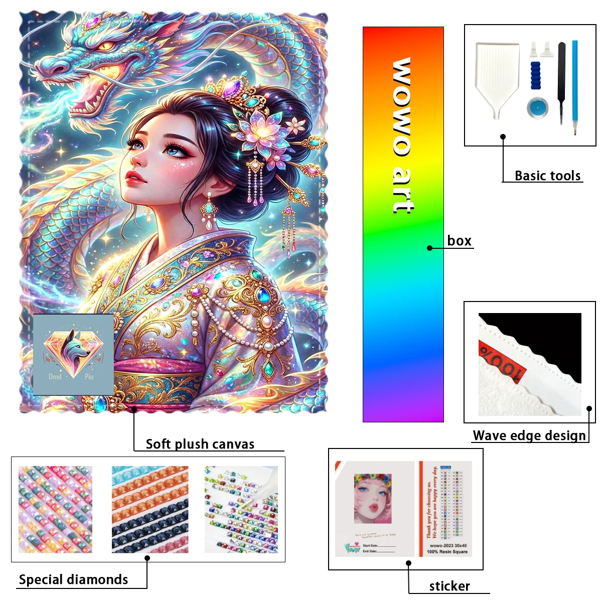 【Piu Diamond Art】Набор для алмазной вышивки «Дракон и девушка династии Тан» из 100% смолы FD+AB+XC — идеальное произведение, стоящее того, чтобы приобрести
【Piu Diamond Art】Набор для алмазной вышивки «Дракон и девушка династии Тан» из 100% смолы FD+AB+XC — идеальное произведение, стоящее того, чтобы приобрести