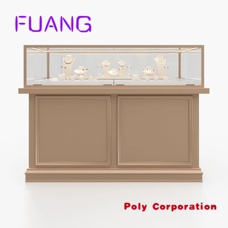 Custom Famous brand display case lock led design glass top frame paint gold custom jewelry showcase for shows
Custom Famous brand display case lock led design glass top frame paint gold custom jewelry showcase for shows