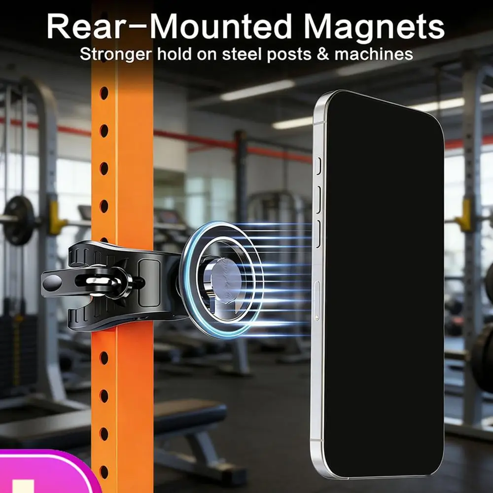Magnetic Phone Holder Clamp Mount with 360° Rotation Slip Suction Pad For Treadmill Golf Cart Stroller Handlebar Phone Support
Magnetic Phone Holder Clamp Mount with 360° Rotation Slip Suction Pad For Treadmill Golf Cart Stroller Handlebar Phone Support