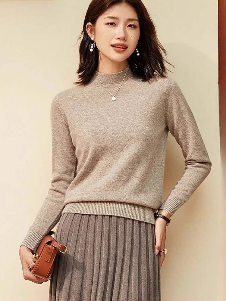 AOSSVIAO 2025 Autumn Winter Long Sleeve Knitted Turtleneck Sweater Women Fit Solid Color Base Layer Pullovers Thick Warm Jumpers
AOSSVIAO 2025 Autumn Winter Long Sleeve Knitted Turtleneck Sweater Women Fit Solid Color Base Layer Pullovers Thick Warm Jumpers