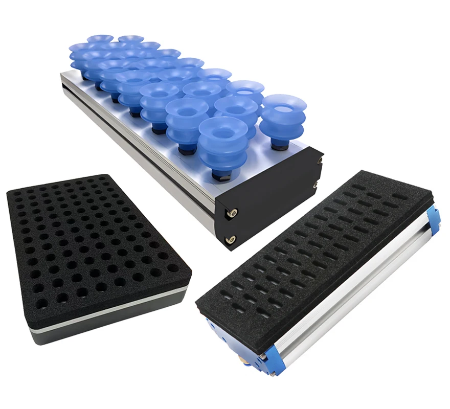 Robotic arm parts vacuum suction cups for conveyor line product handling and palletizing
Robotic arm parts vacuum suction cups for conveyor line product handling and palletizing