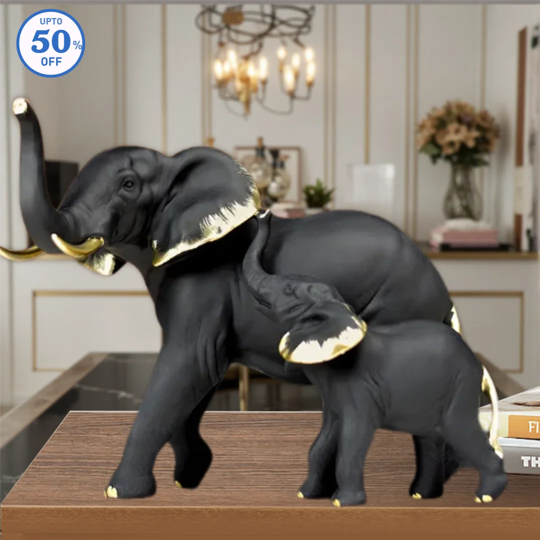 Mother Son Elephant Statue Resin Sculpture Feng Shui Lucky Figurine Home Office Desk Decor Gift Black white Modern Art
Mother Son Elephant Statue Resin Sculpture Feng Shui Lucky Figurine Home Office Desk Decor Gift Black white Modern Art