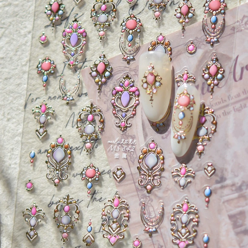 Gold Scepter Gorgeous Gemstone Luxury Courtly Pattern Premium Elegant Necklace Frame Adhesive Manicure Nail Art Stickers Decals
Gold Scepter Gorgeous Gemstone Luxury Courtly Pattern Premium Elegant Necklace Frame Adhesive Manicure Nail Art Stickers Decals