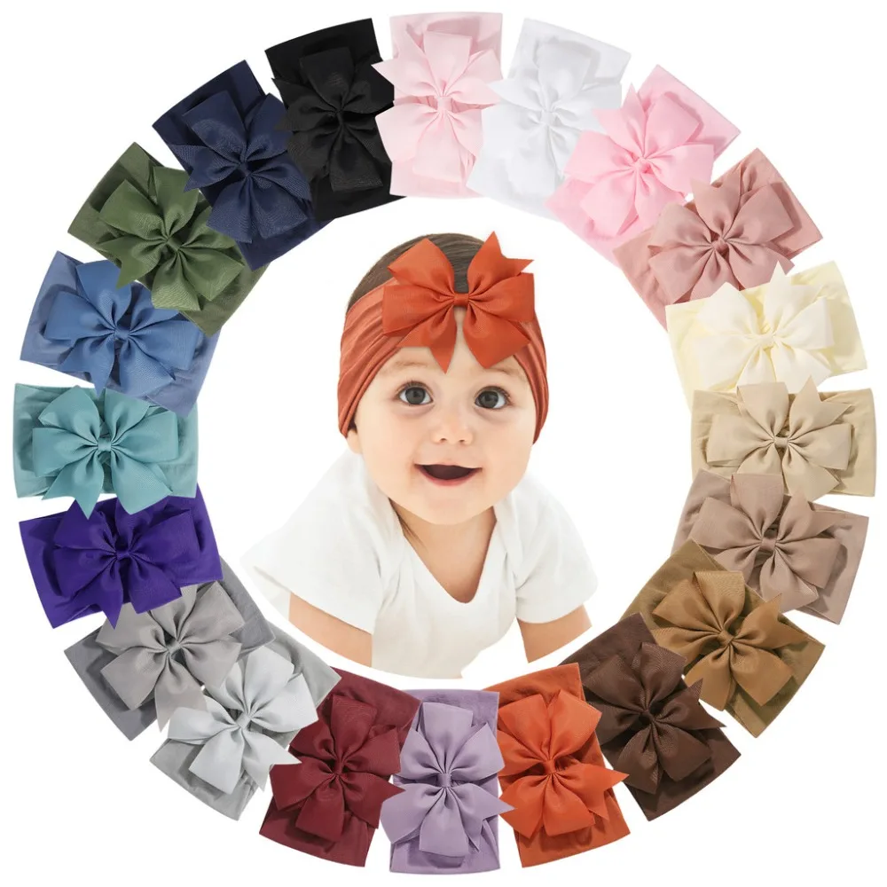 20Pcs/Set Solid Color Bowknot Baby Headbands For Girls Kids Nylon Turban Headwear Elastic Head Wrap Hair Accessories
20Pcs/Set Solid Color Bowknot Baby Headbands For Girls Kids Nylon Turban Headwear Elastic Head Wrap Hair Accessories