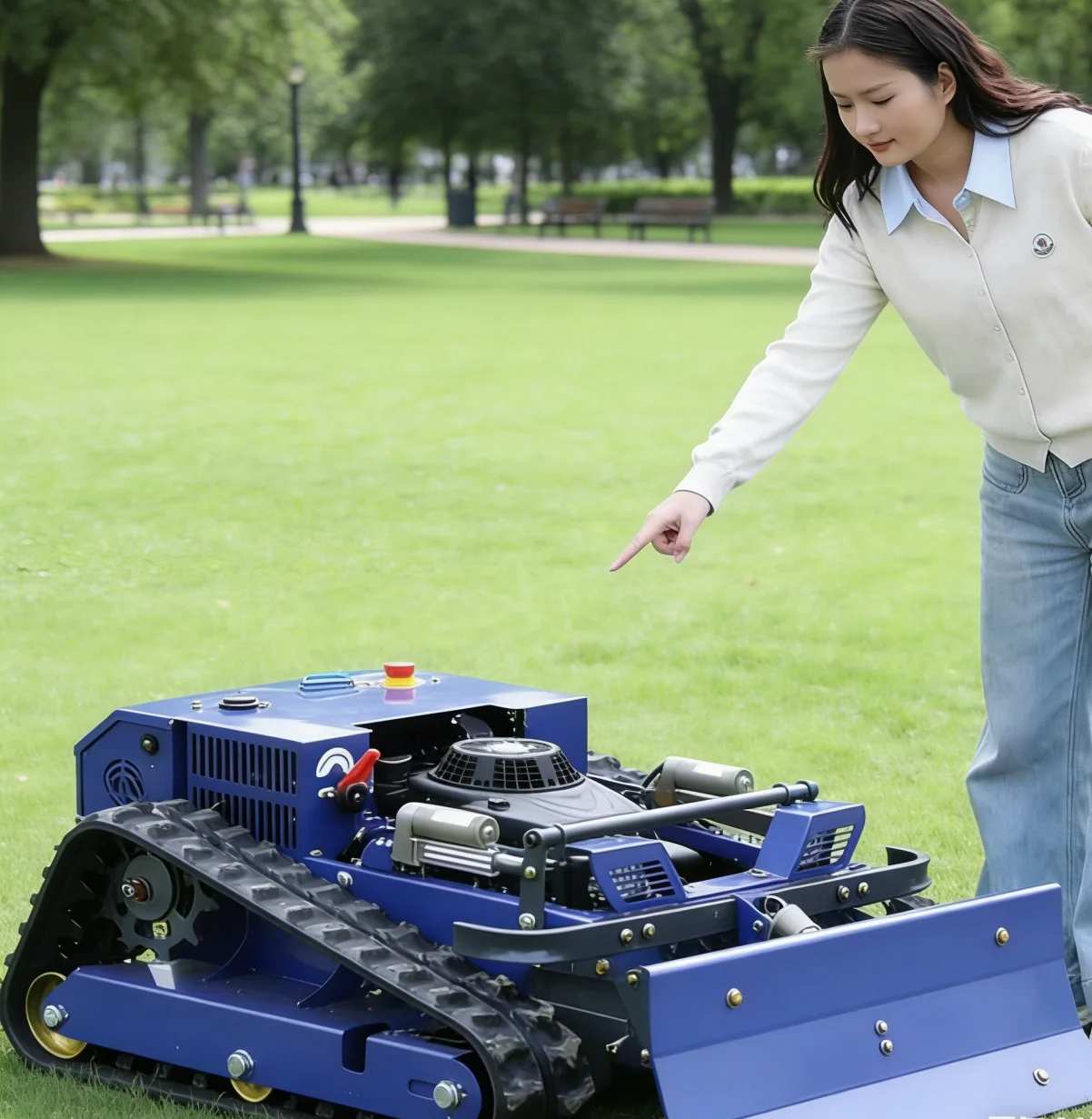 Customized NEW Electric Wireless Robot Lawn Mower Smart Self Charging Obstacle Avoidance Remote Control for Garden Villa
Customized NEW Electric Wireless Robot Lawn Mower Smart Self Charging Obstacle Avoidance Remote Control for Garden Villa