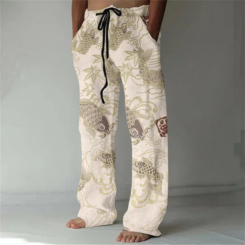 Spring And Summer Fashion Carp 3D Digital Printed Straight Leg Pants men's Linen Casual Breathable Sports Wide Leg Pants
Spring And Summer Fashion Carp 3D Digital Printed Straight Leg Pants men's Linen Casual Breathable Sports Wide Leg Pants