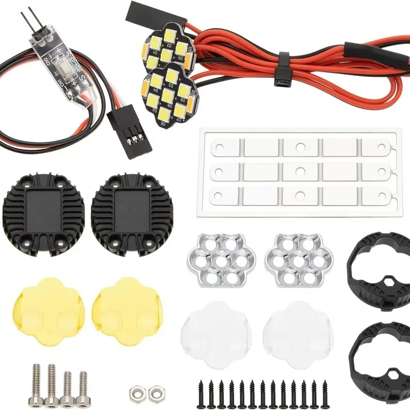 Universal High-Brightness Spotlights Light Kit Lamp for 1/8 1/10 Scale RC Crawler & Off-Road Truck Model Car Upgrade Accessories
Universal High-Brightness Spotlights Light Kit Lamp for 1/8 1/10 Scale RC Crawler & Off-Road Truck Model Car Upgrade Accessories