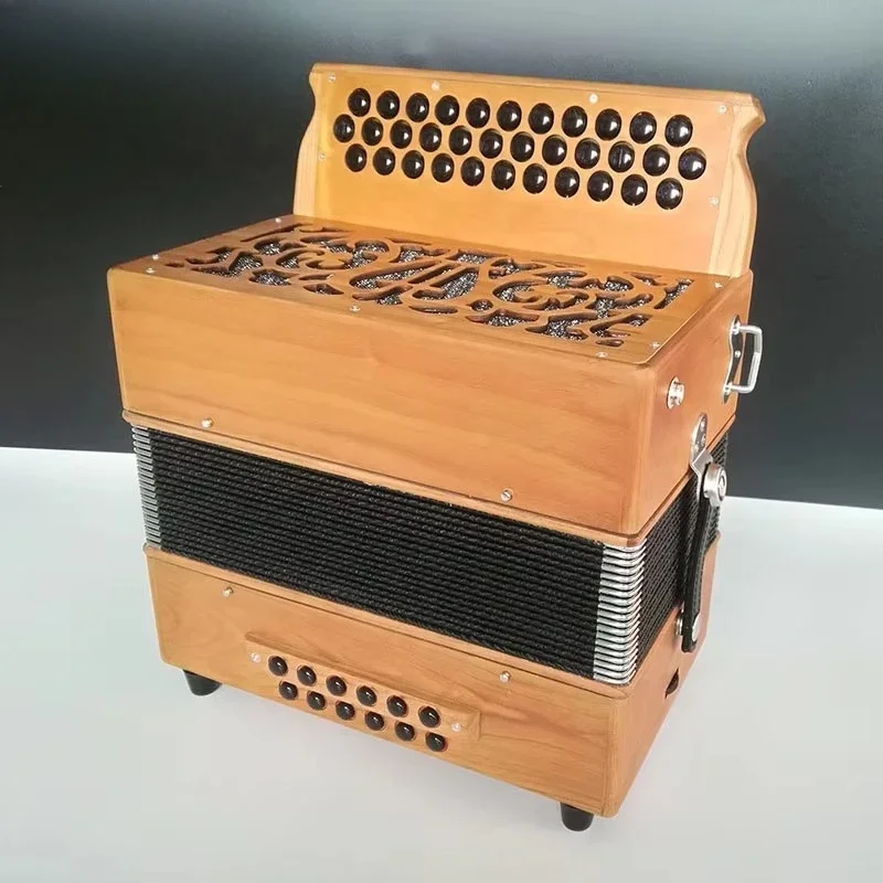 34K12B diatonic wooden accordion instrument
34K12B diatonic wooden accordion instrument