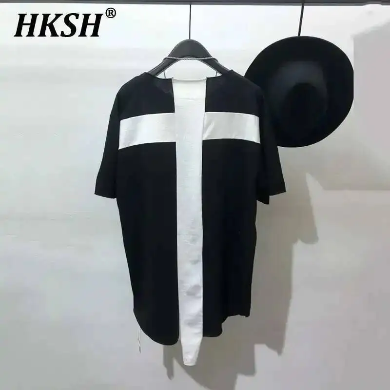 HKSH Summer New Men's Tide Dark Personality Back Cross Loose Techwear Short Sleeve T-shirt Hip Hop Trend Chic Casual Tees HK0796
HKSH Summer New Men's Tide Dark Personality Back Cross Loose Techwear Short Sleeve T-shirt Hip Hop Trend Chic Casual Tees HK0796