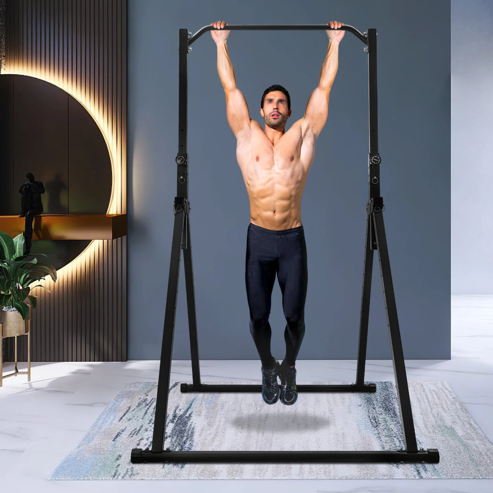 Triangular Pull Up Station Black Adjustable Height Carbon Steel Pull Up Horizontal Bar for Home Gym Strength Training Equipment
Triangular Pull Up Station Black Adjustable Height Carbon Steel Pull Up Horizontal Bar for Home Gym Strength Training Equipment