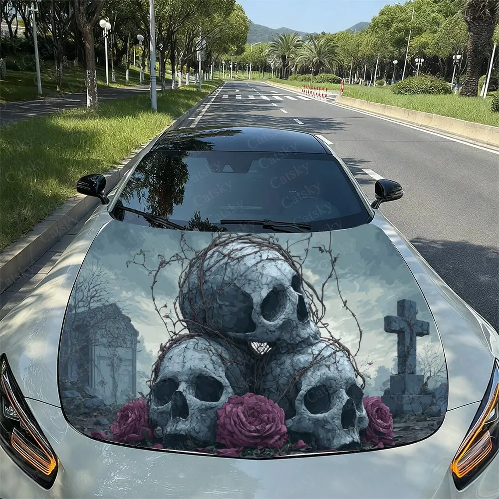 Vintage Painting Style Skulls & Roses Car Vinyl Wrap, PVC Waterproof Car Hood Sticker, Self-Adhesive Scratch-Resistant Stickers
Vintage Painting Style Skulls & Roses Car Vinyl Wrap, PVC Waterproof Car Hood Sticker, Self-Adhesive Scratch-Resistant Stickers