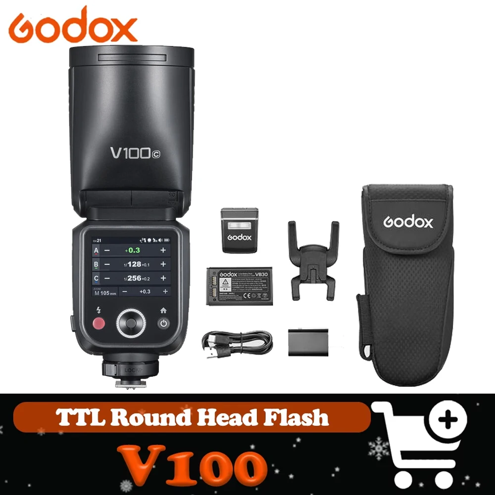 Godox V100 100Ws On-Camera TTL Li-ion Round Head Camera Flash Light compaible with Sony Canon Nikon Fuji Olympus
Godox V100 100Ws On-Camera TTL Li-ion Round Head Camera Flash Light compaible with Sony Canon Nikon Fuji Olympus