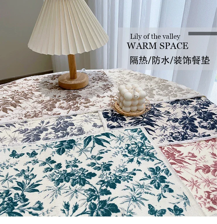 Cotton Linen Restaurant Table Mats Imitation Water Insulation Decoration Mats Decoration Mats Anti fouling Cup Table Cloth
Cotton Linen Restaurant Table Mats Imitation Water Insulation Decoration Mats Decoration Mats Anti fouling Cup Table Cloth
