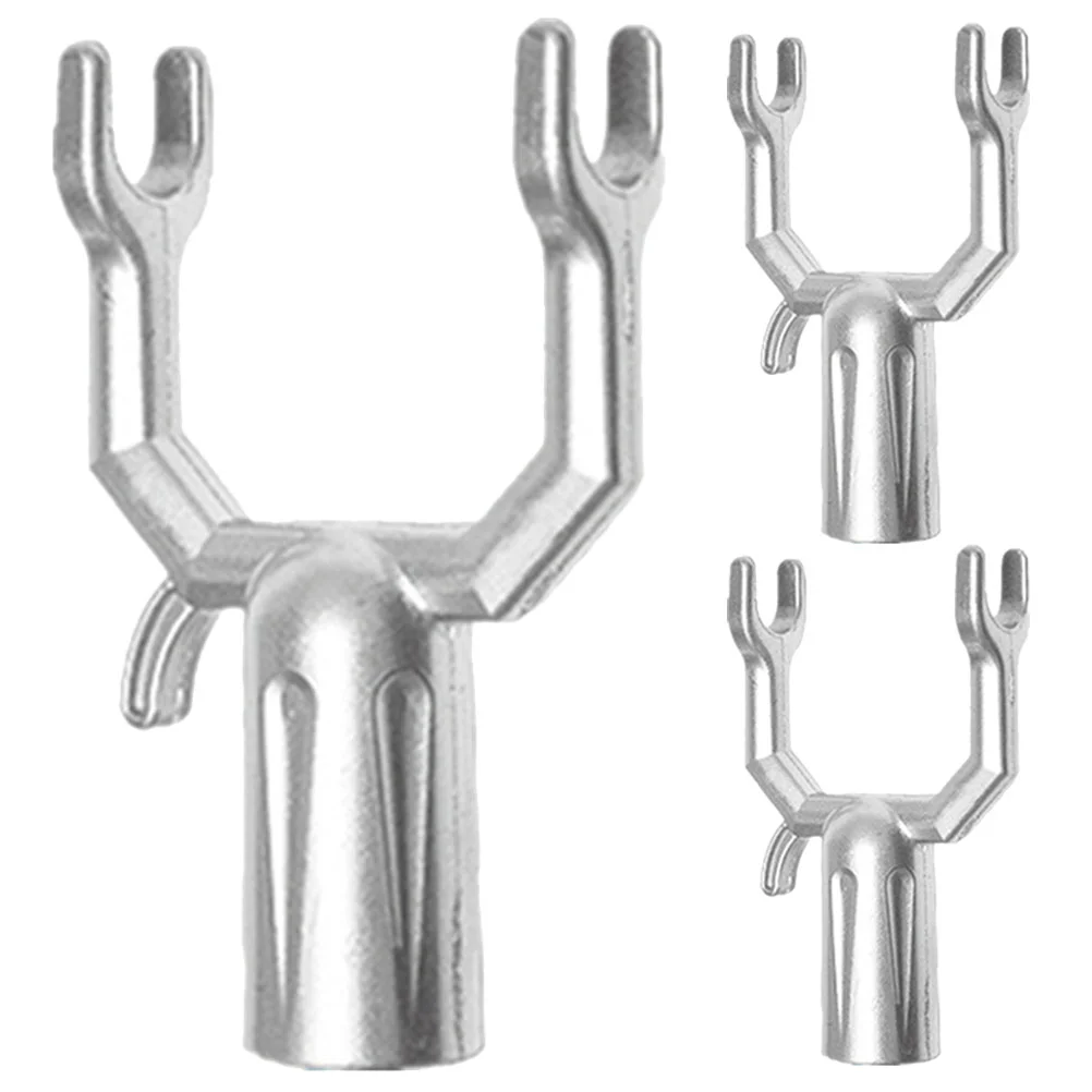 Reach Pole Fork Heads Clothes Rail Drying Rack Connector Decorative Silver Aluminum Alloy
Reach Pole Fork Heads Clothes Rail Drying Rack Connector Decorative Silver Aluminum Alloy