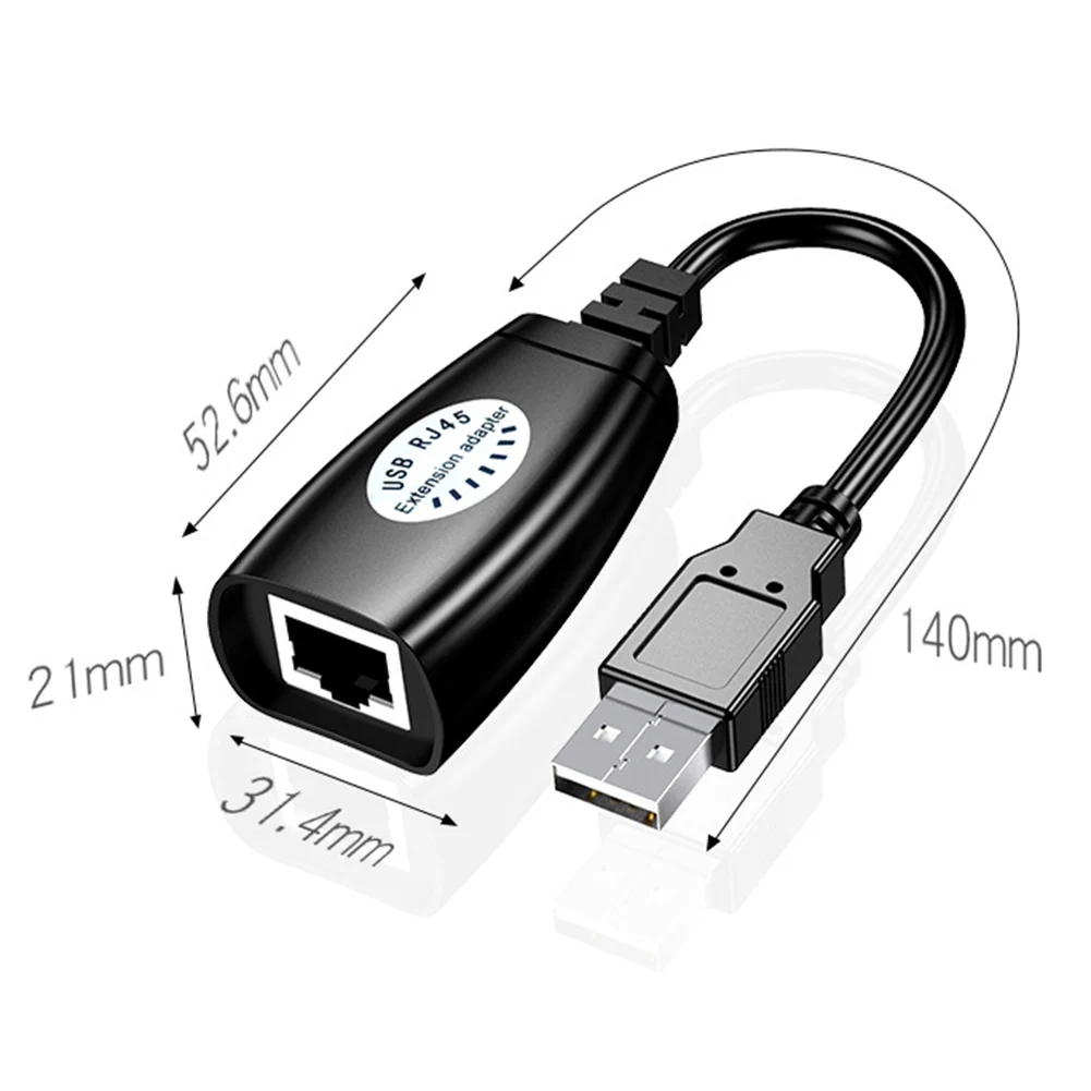 USB to RJ45 Extension Cable ABS Ethernet Connector Network Line Adapter 50m Signal Amplifier Computer Accessories
USB to RJ45 Extension Cable ABS Ethernet Connector Network Line Adapter 50m Signal Amplifier Computer Accessories