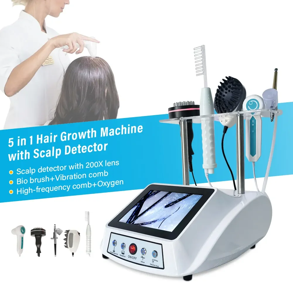 5 in 1 High Frequency Hair Scalp Massage Devices for Hair Spa Hair Follicle Detection Scalp Care Physiotherapy Machine
5 in 1 High Frequency Hair Scalp Massage Devices for Hair Spa Hair Follicle Detection Scalp Care Physiotherapy Machine