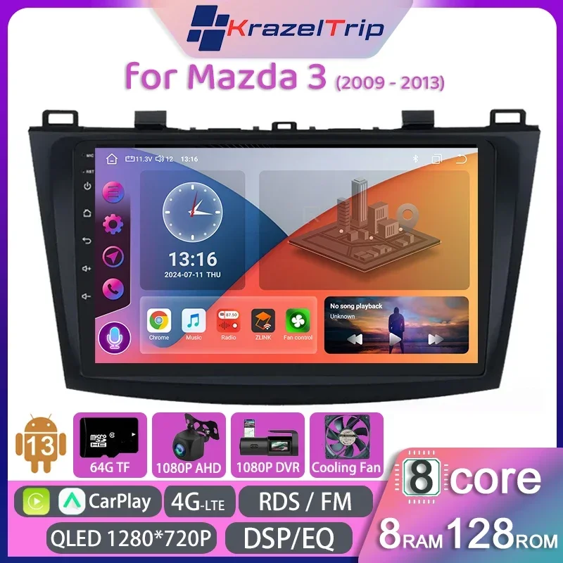 8Core 4G 7862s Car Stereo Radio for Mazda 3 2010 2011 2012 2013 Carplay Android Auto Canbus GPS Navi 2Din Autoradio DSP RDS QLED
8Core 4G 7862s Car Stereo Radio for Mazda 3 2010 2011 2012 2013 Carplay Android Auto Canbus GPS Navi 2Din Autoradio DSP RDS QLED