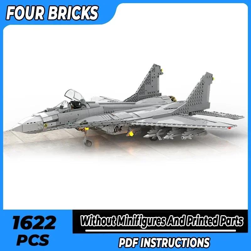 Moc Building Bricks Military Model MIG-29 Fighter Jet Technology Modular Blocks Holiday Gift Toys For Children DIY Sets Assembly
Moc Building Bricks Military Model MIG-29 Fighter Jet Technology Modular Blocks Holiday Gift Toys For Children DIY Sets Assembly