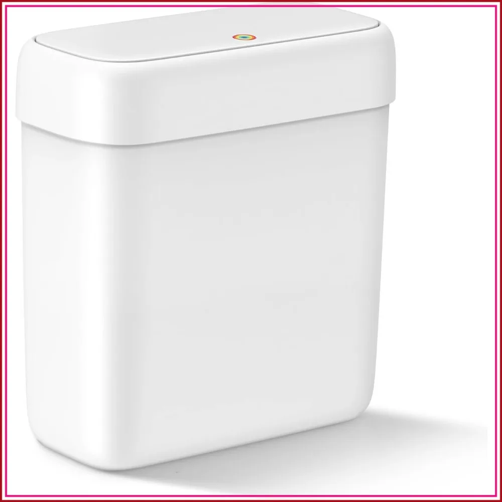 2.6 Gal Slim Trash Can with Pop-Up Lid, Small Bathroom Wastebasket for Kitchen, Office, Laundry, Toilet, RV, White
2.6 Gal Slim Trash Can with Pop-Up Lid, Small Bathroom Wastebasket for Kitchen, Office, Laundry, Toilet, RV, White