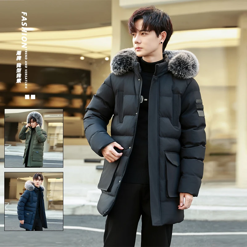 Mens Outerwear Coats Hooded with Fur Collar Winter Loose Waterproof Warm Thick Fleece Parkas Vintage Streetwear Classic Jacket
Mens Outerwear Coats Hooded with Fur Collar Winter Loose Waterproof Warm Thick Fleece Parkas Vintage Streetwear Classic Jacket