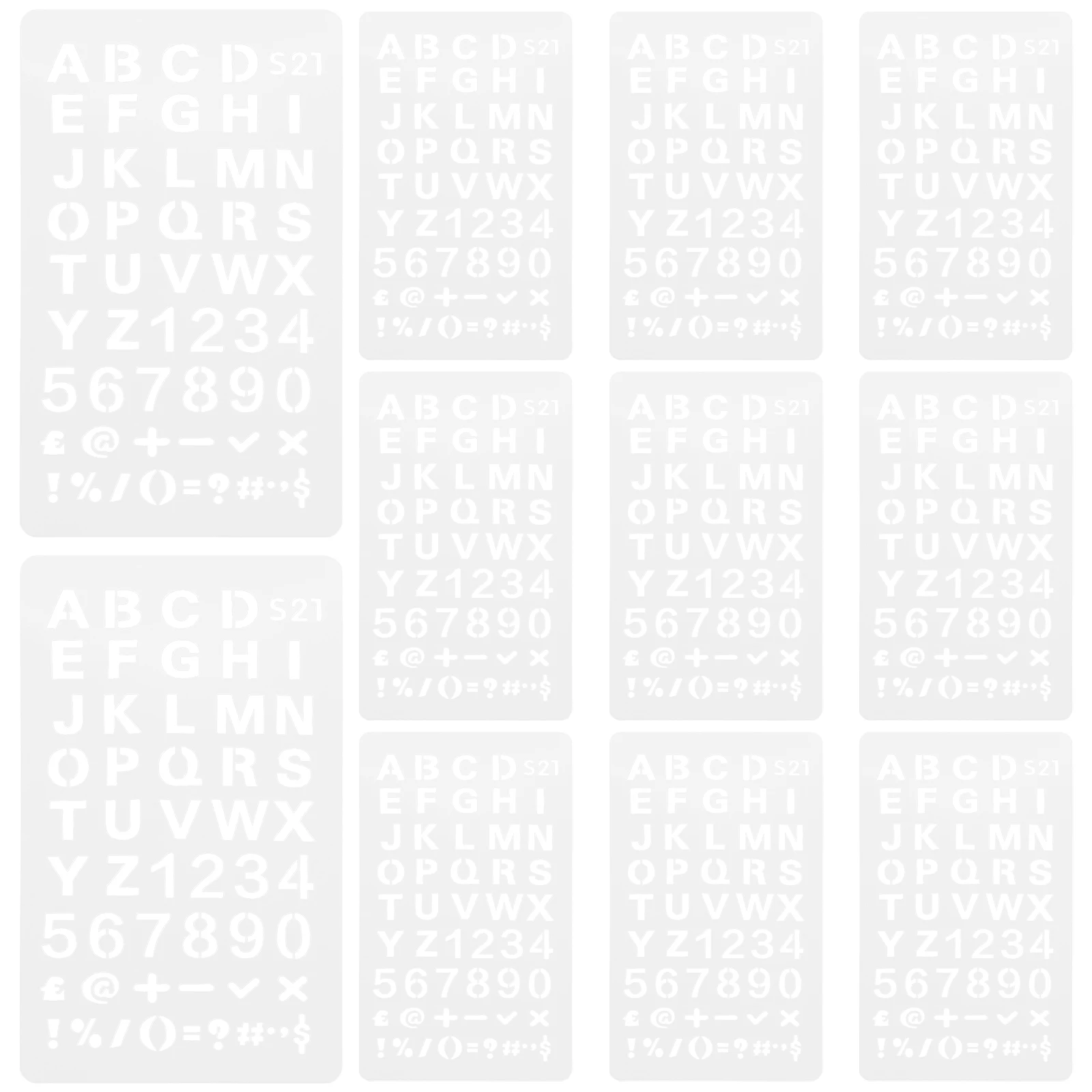 20pcs Digital Stencil Template Plastic Alphabet Numbers Punctuation For Scrapbook Journal Wall Fabric Painting Diy Art Projects
20pcs Digital Stencil Template Plastic Alphabet Numbers Punctuation For Scrapbook Journal Wall Fabric Painting Diy Art Projects