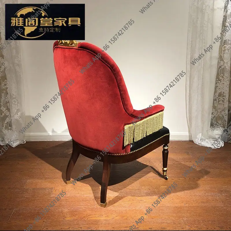 Mn Leisure Chair European Solid Wood Mahogany Leather Single Sofa Chair Neoclassical Villa Book Chair
Mn Leisure Chair European Solid Wood Mahogany Leather Single Sofa Chair Neoclassical Villa Book Chair