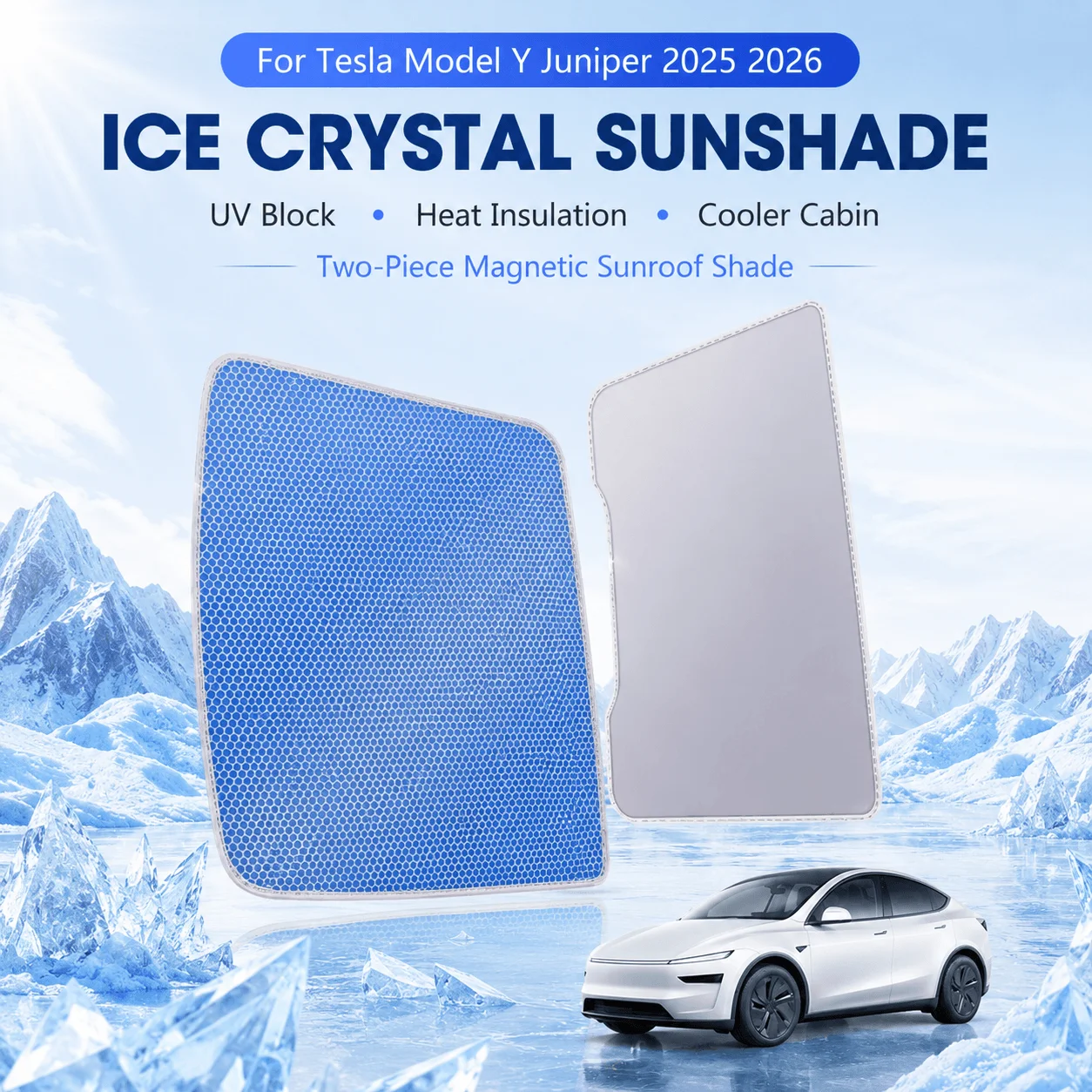 For Tesla Model 3 Highland 2024-2026 Model Y Juniper 2025-2026 Honeycomb Magnetic Sunroof Sunshade Front Rear Mesh Curtain
For Tesla Model 3 Highland 2024-2026 Model Y Juniper 2025-2026 Honeycomb Magnetic Sunroof Sunshade Front Rear Mesh Curtain