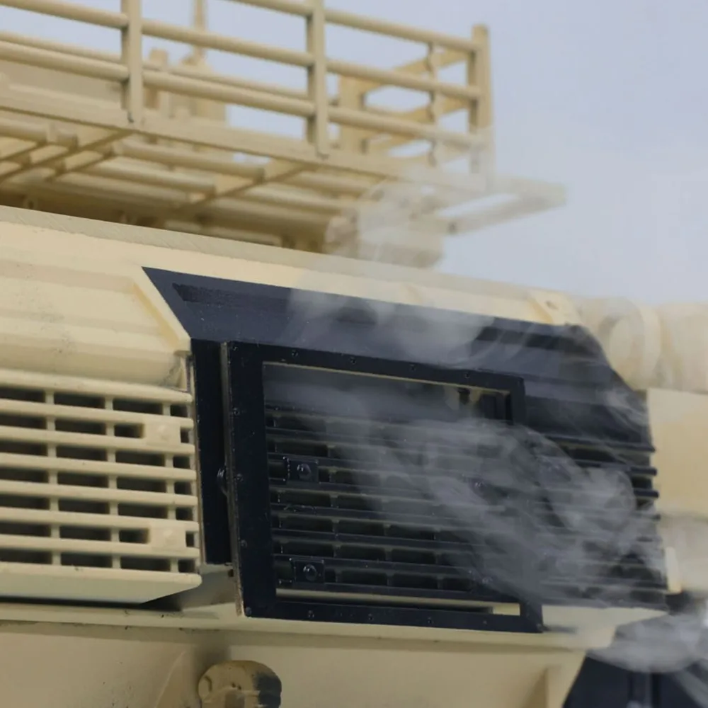 1:16 TOUCAN Metal RC Tank M1A2 Abrams IR Dual Current Driving Gearbox Barrel Recoil Elevation 360 Turret Rotation Smoke RTR